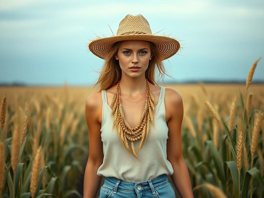 If A Farmer Became A Model, Would They Wear Wheat Necklaces Or Corn Stalk Hats?