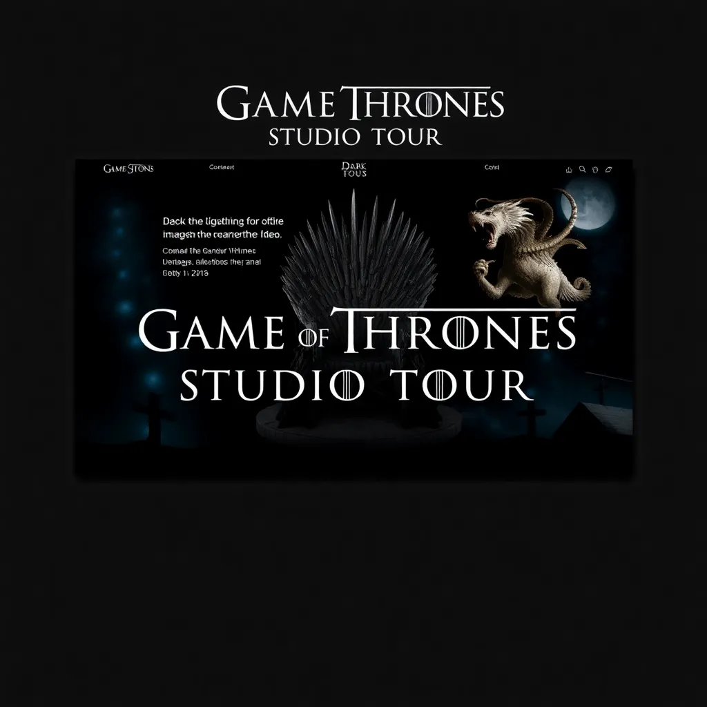 Game of Thrones Studio Tour project