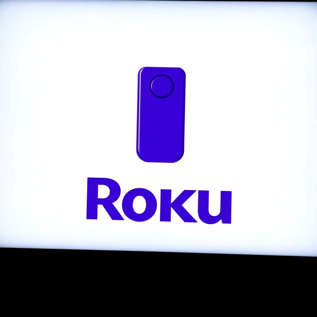 Roku logo in purple on white background