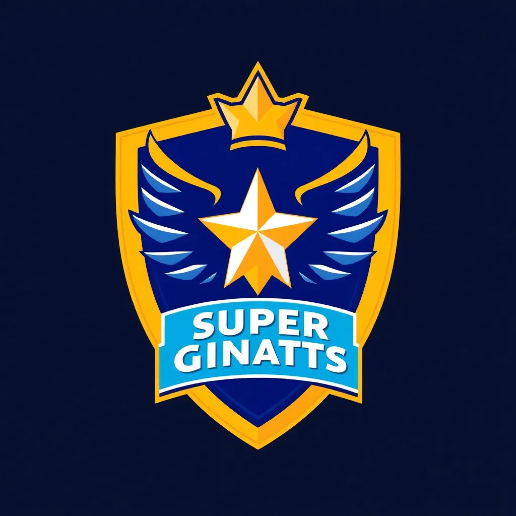 Lucknow Super Giants team logo, blue and gold shield emblem