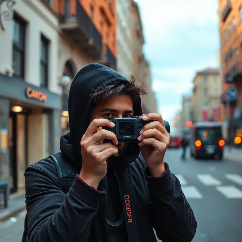 Featured article image of street photographer capturing moment with camera on urban street
