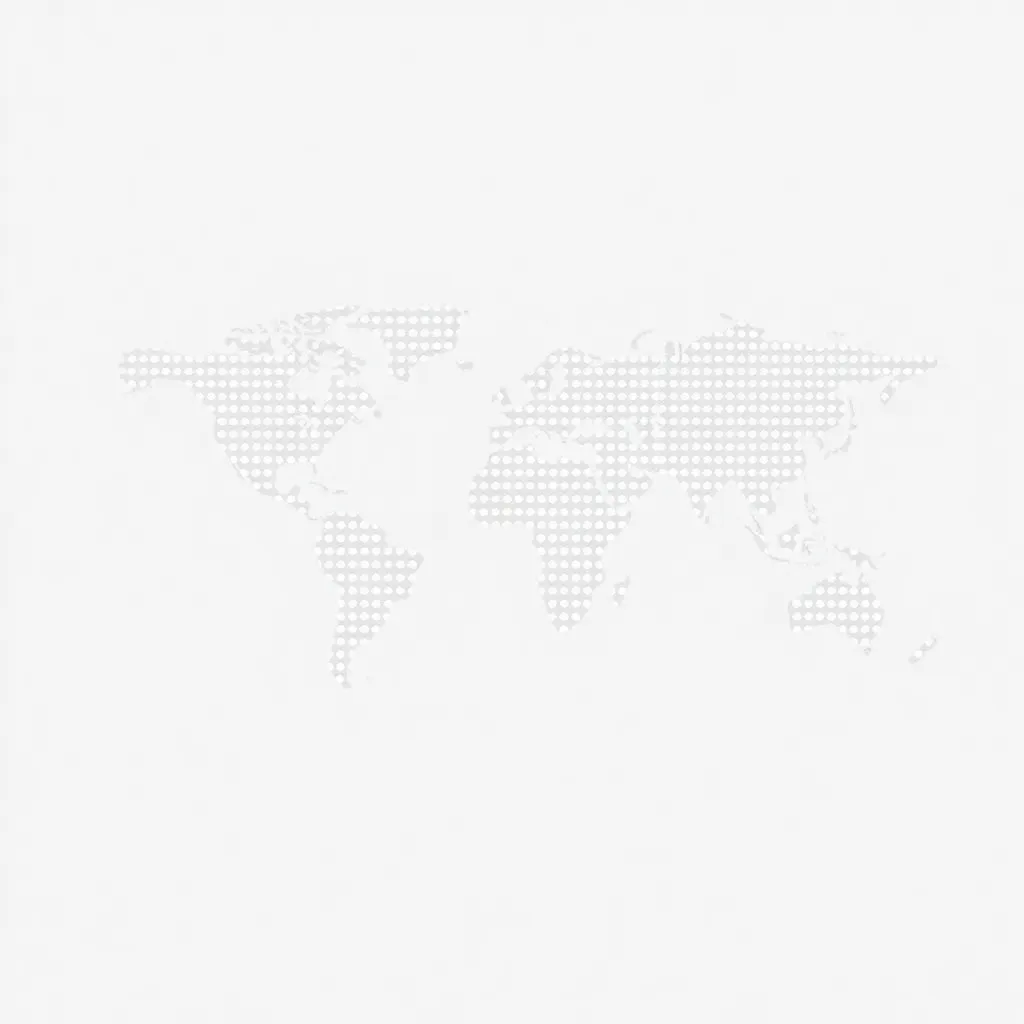 Light gray dotted world map pattern in background