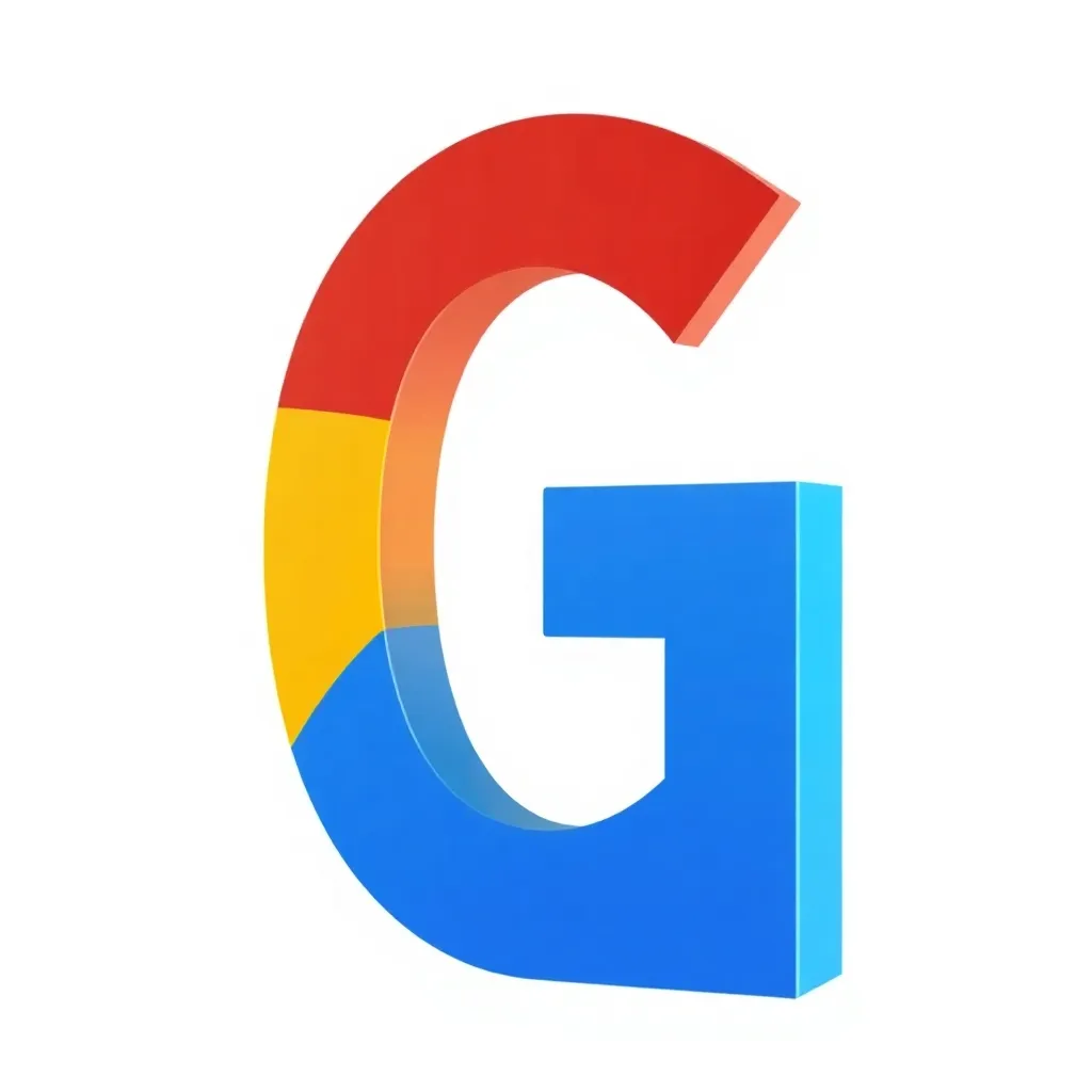 Google logo with a stylized letter G in blue, red, yellow, and green colors