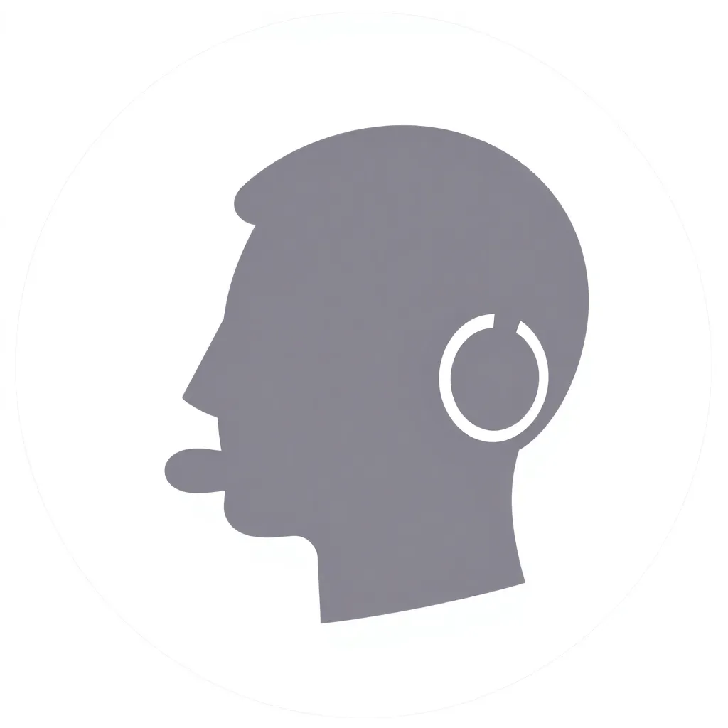 Icon representing support, a headset with microphone