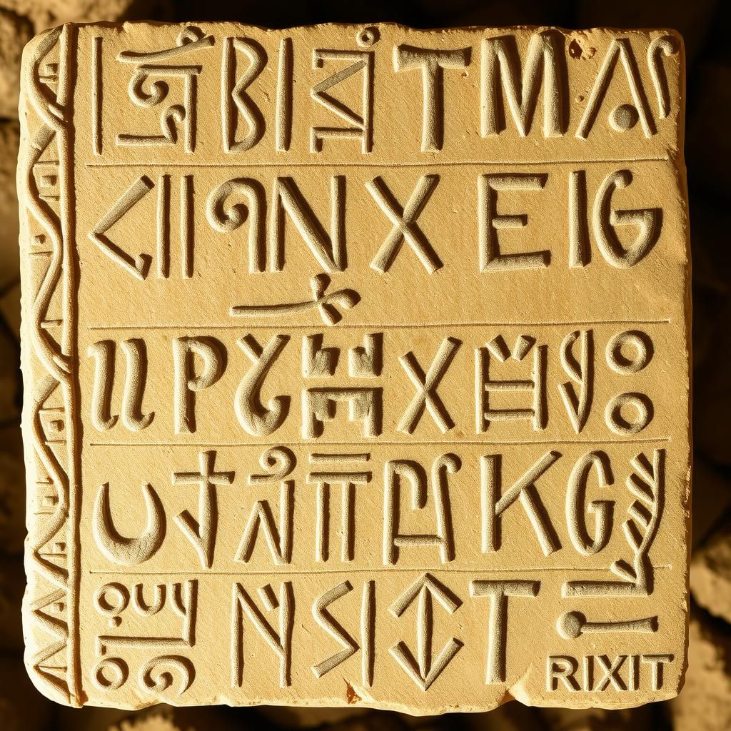 Proto-Elamite script on ancient tablets
