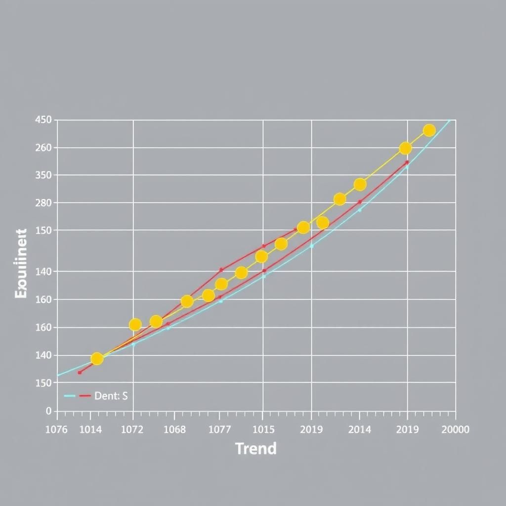 A detailed graph showing experimental results with various data points and trends highlighted