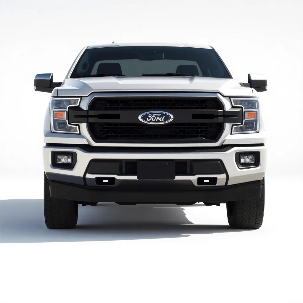 White pickup truck facing front right side