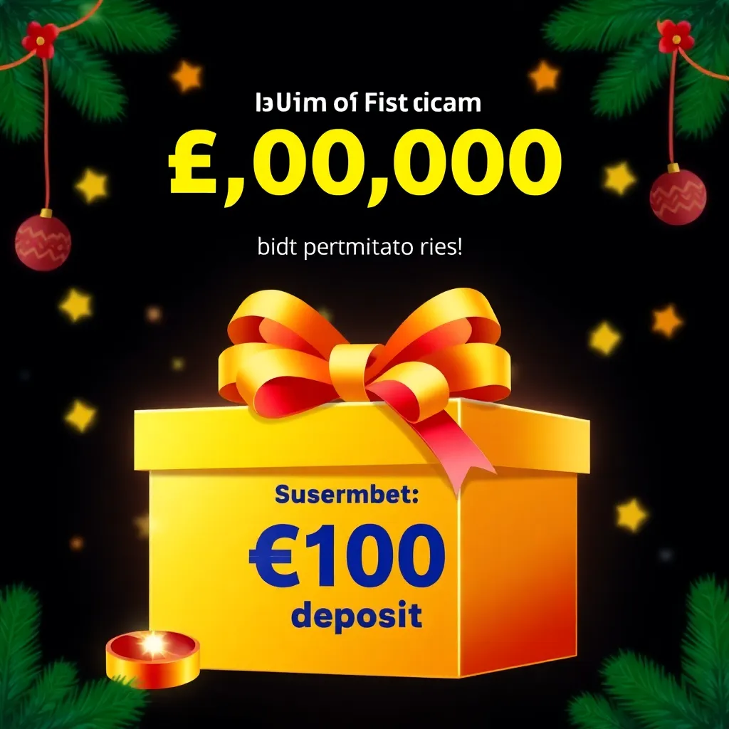 Illustration showing a golden gift box with ₹10,000 bonus offer and ₹100 deposit text, bright festive colors