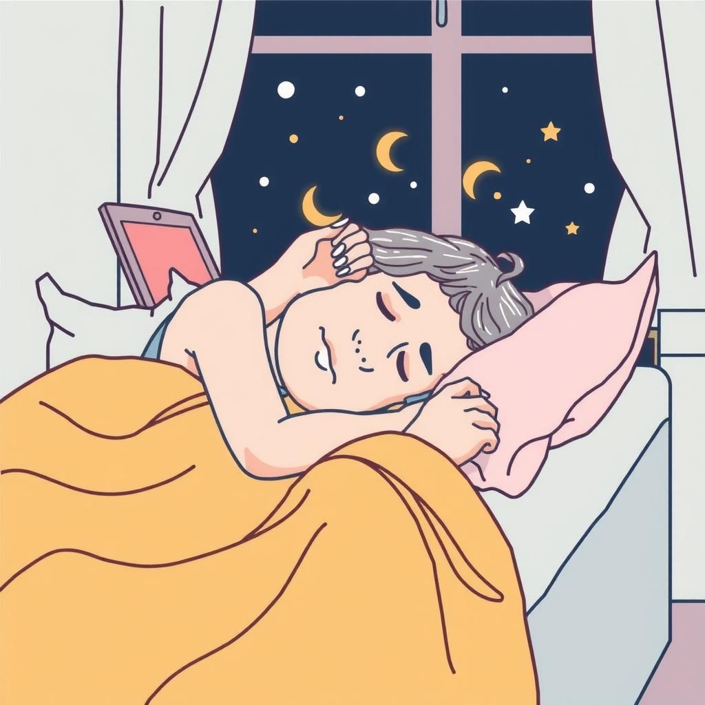 Illustration of a person sleeping