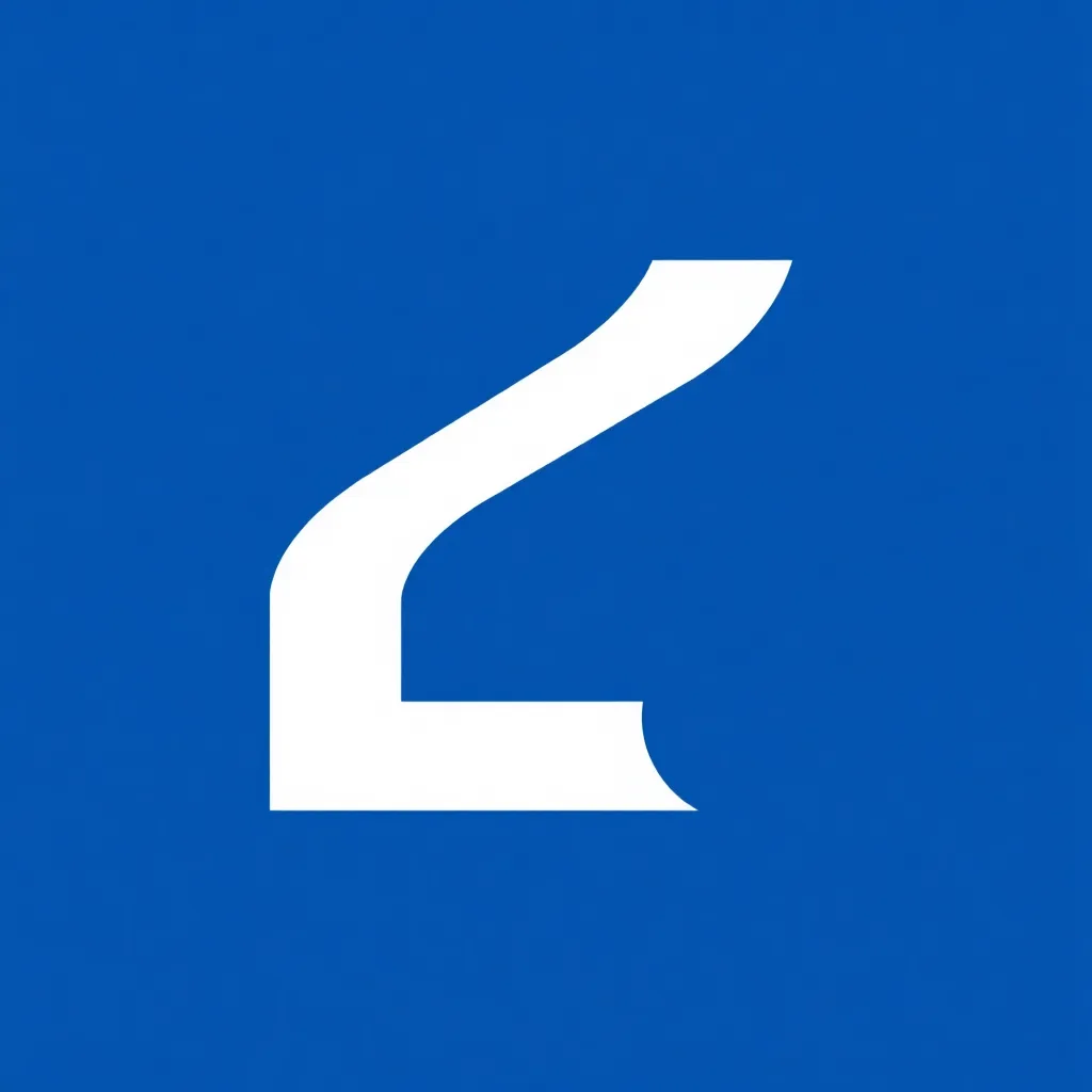 Ledger logo, stylized letter L in blue and white