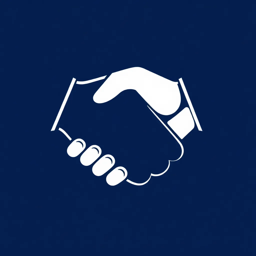 Icon of two hands shaking symbolizing respect and community