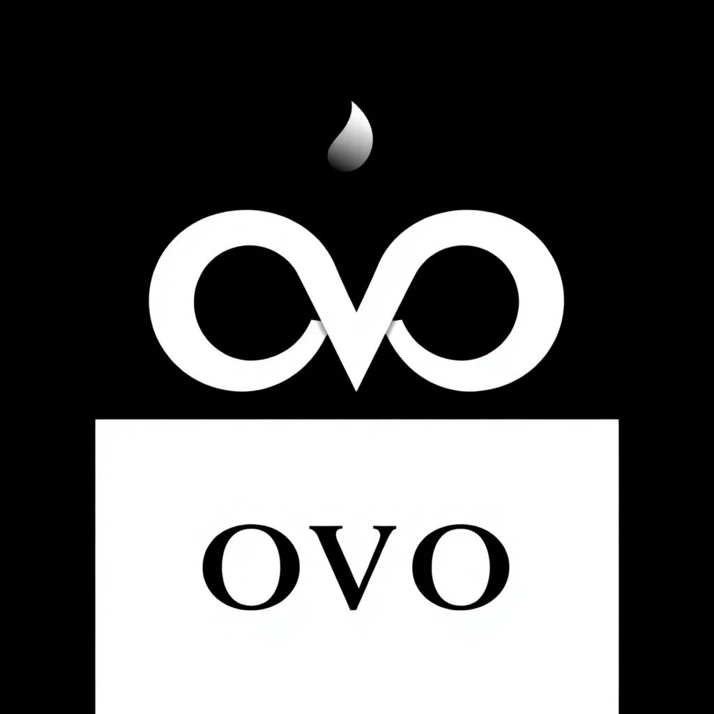 Logo OVO berwarna ungu dengan tulisan OVO