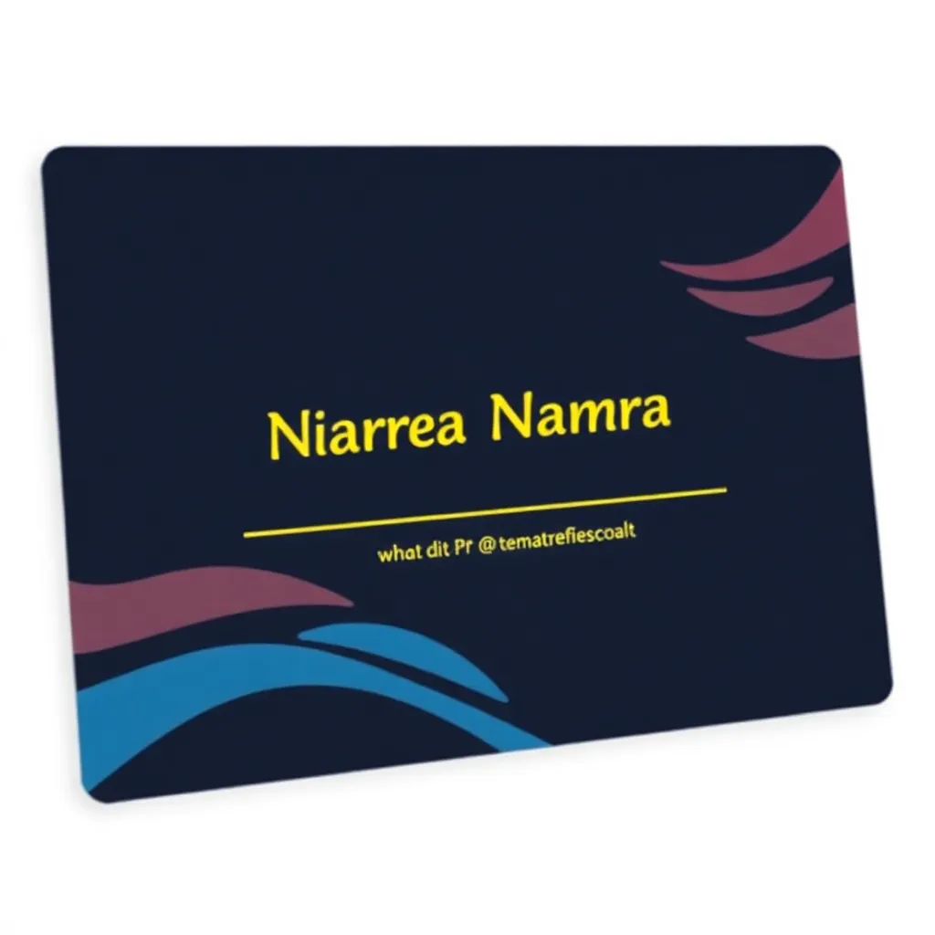 Kartu nama profesional dengan desain modern