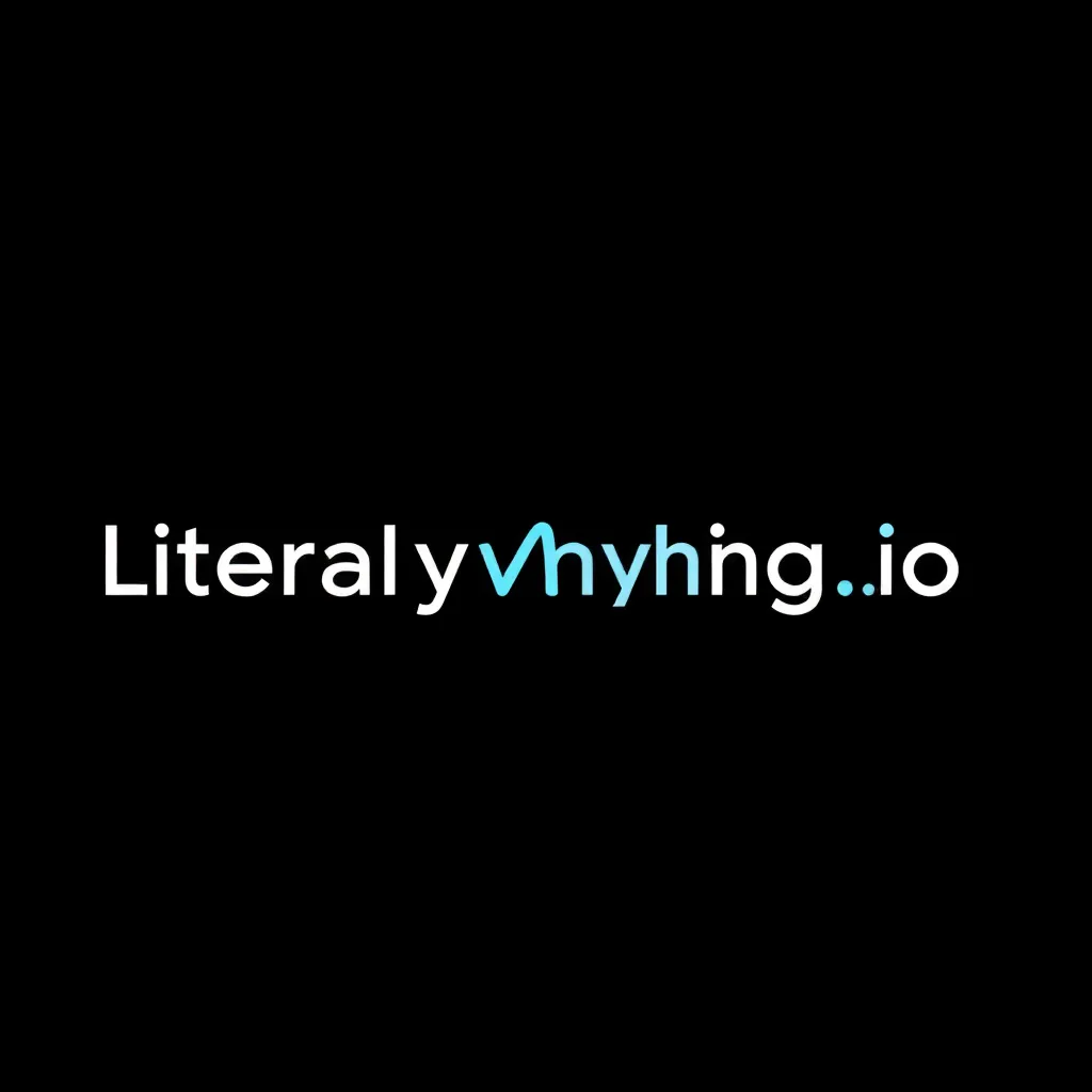 LiterallyAnything.io logo, blue and cyan stylized letters LA