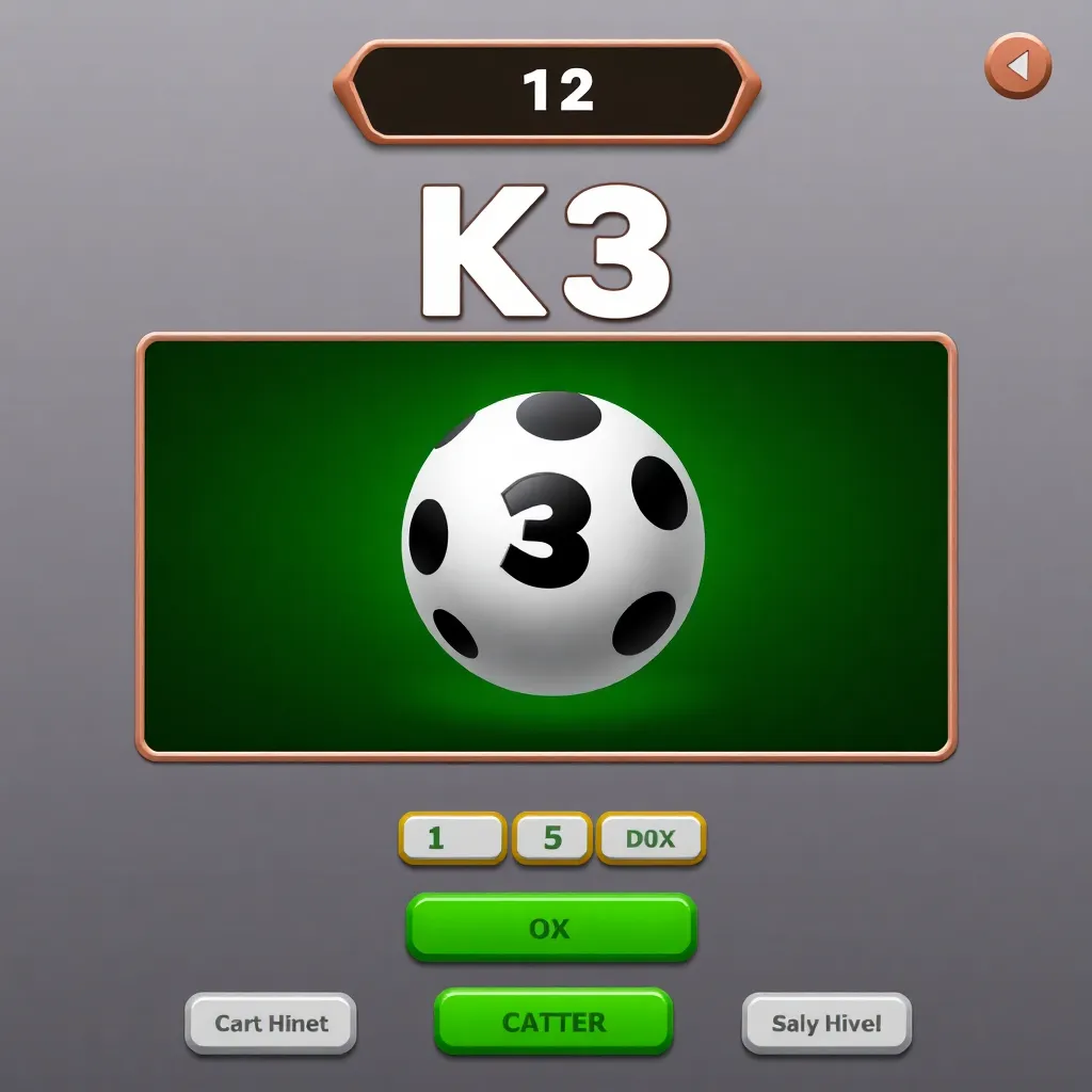 Demo version screenshot of K3 lottery game showing dice and game interface