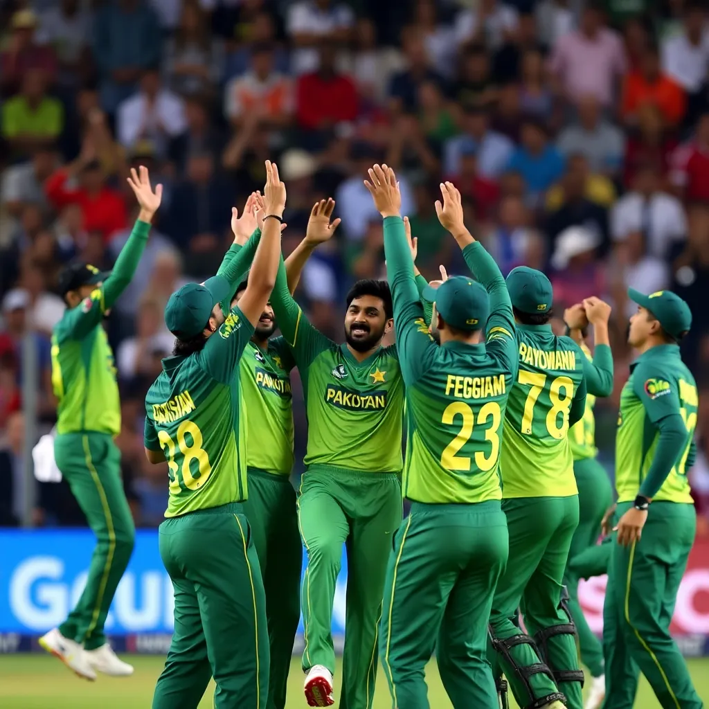 Pakistan cricket team celebrating big wins in T20I matches
