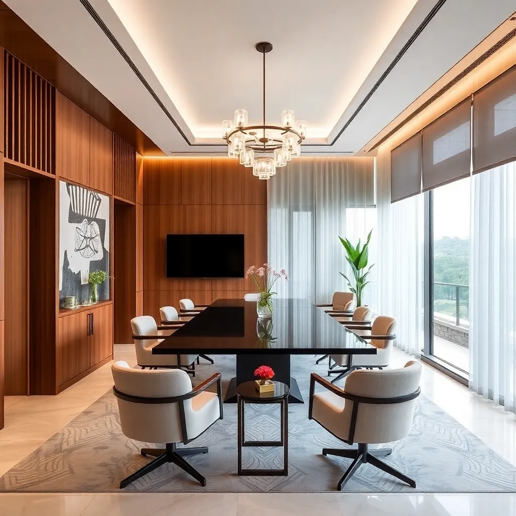 Elegant office interior with bespoke furniture by Narayandas Chandandas Vaishnav