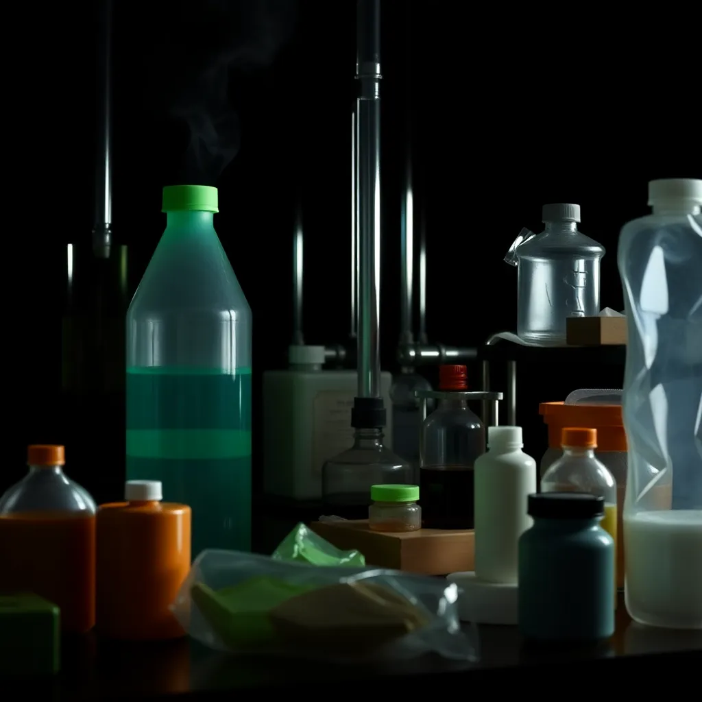 Image representing plastic industry with dark overlay