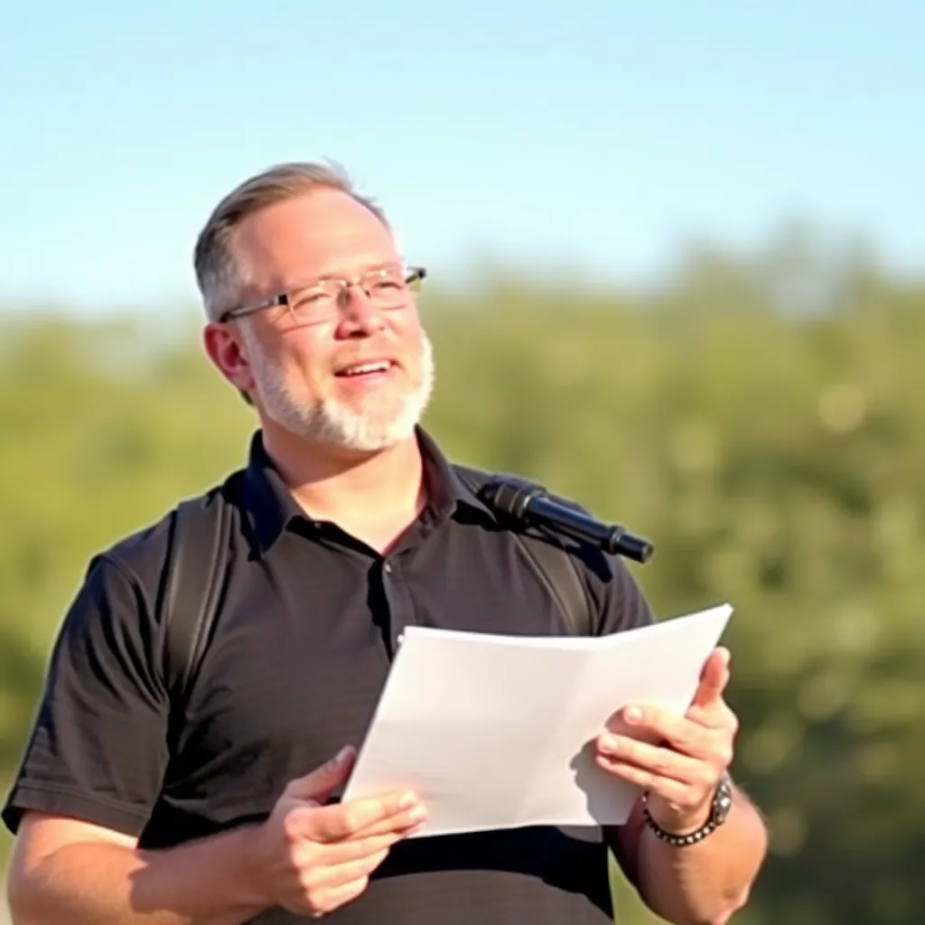 Portrait photo of a man delivering testimonial