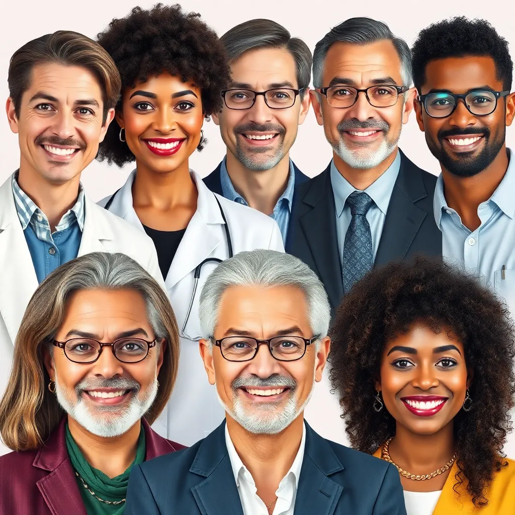 Portrait of a diverse group of personalities