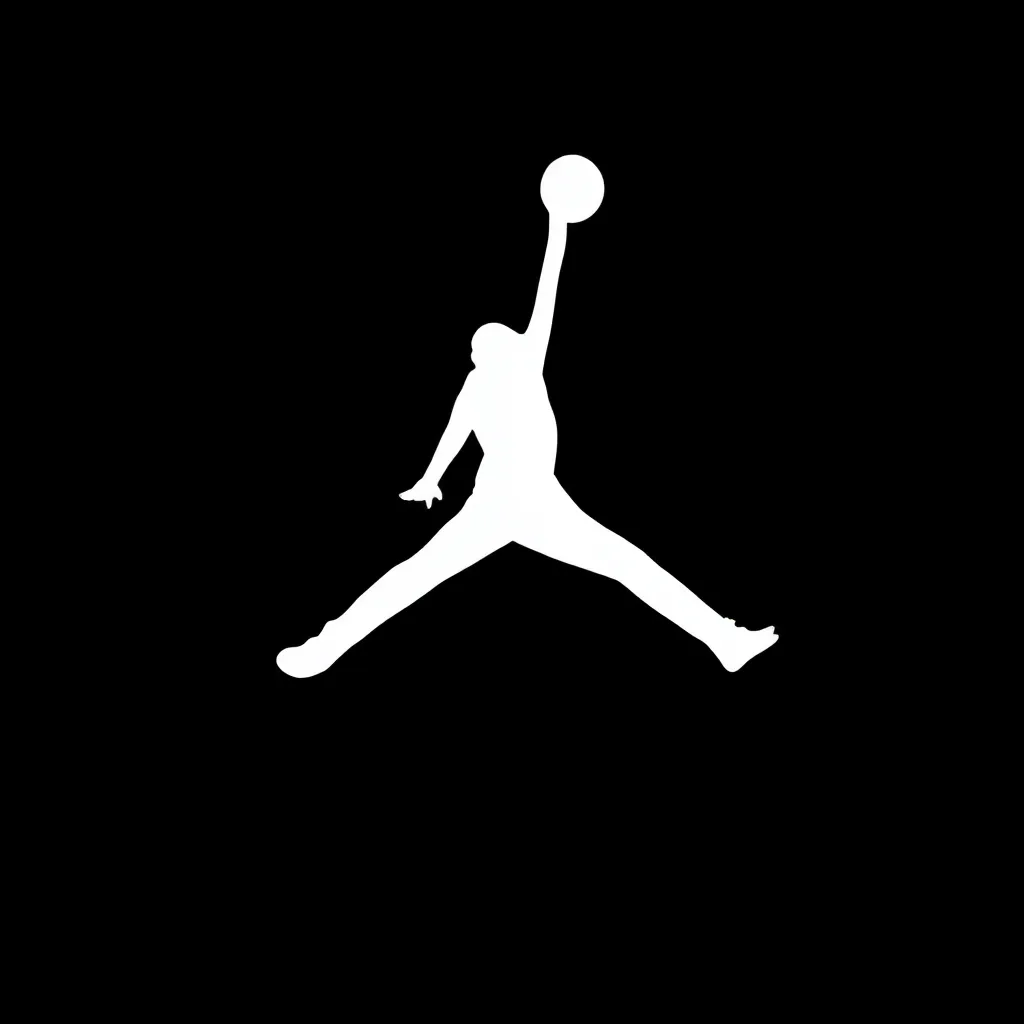 Air Jordan brand logo in white on black background
