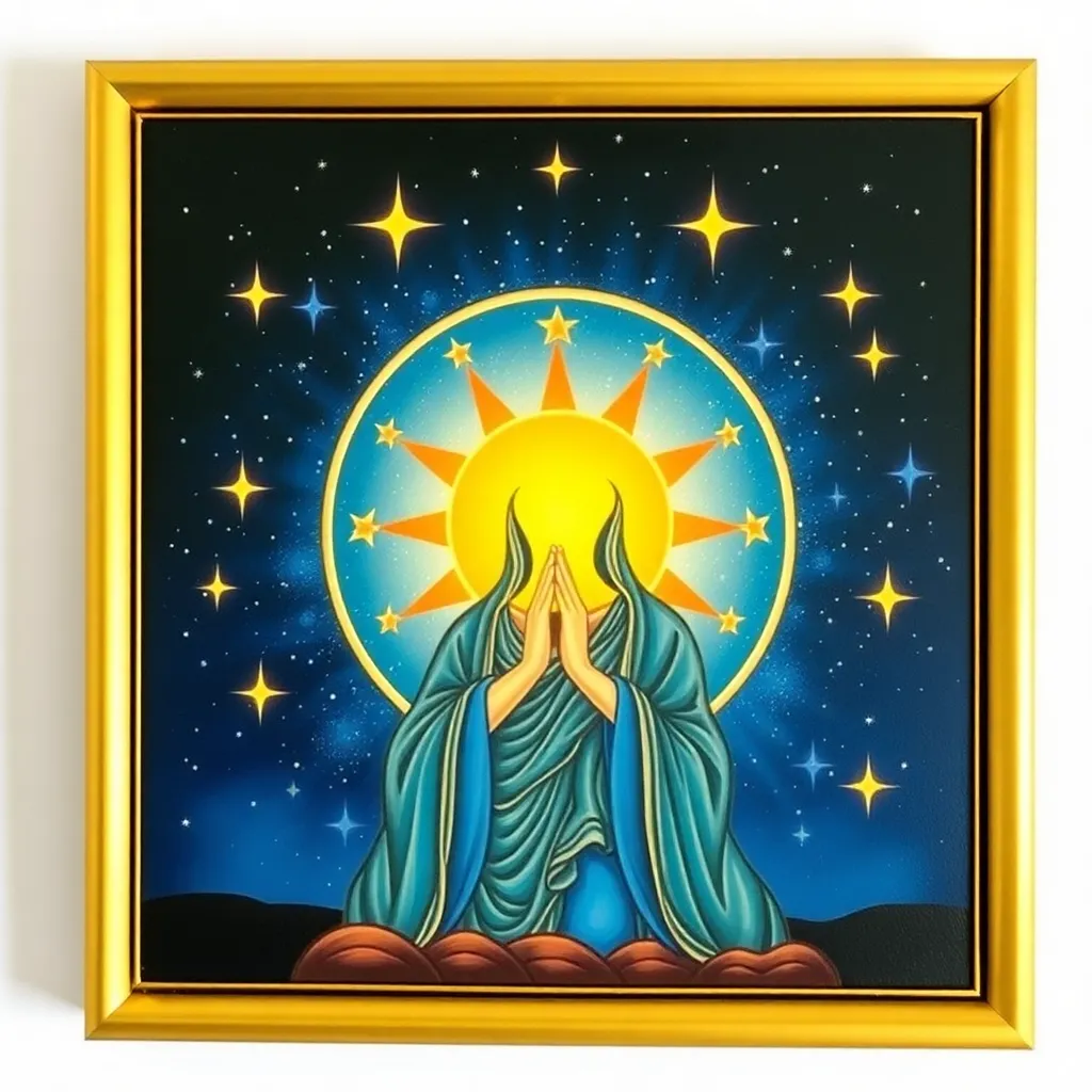 Ikon yang mewakili sholat Isya dengan langit malam dan bintang