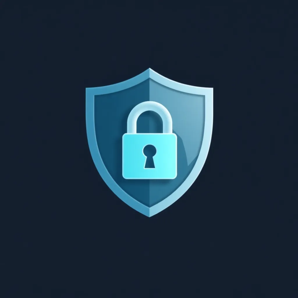 Icon representing security, a shield with a lock