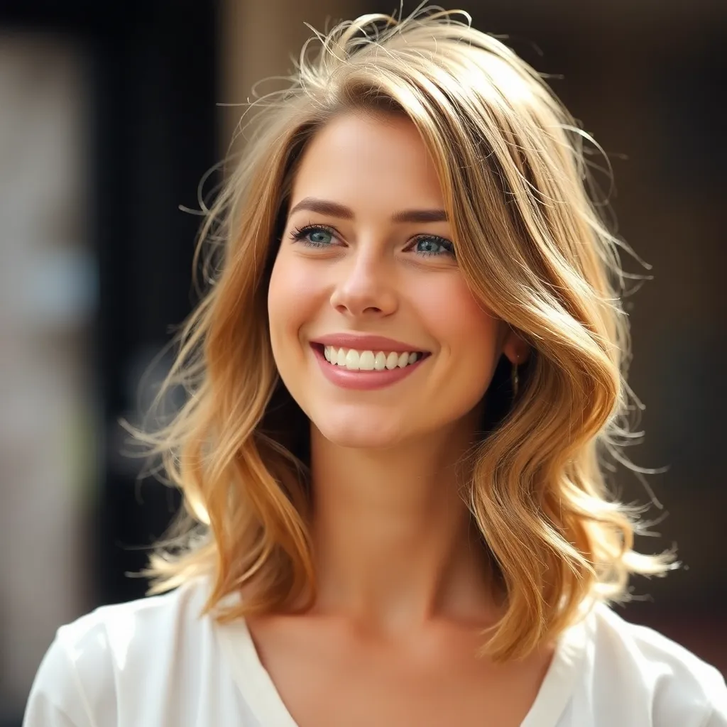 Photo of a woman with light brown hair smiling