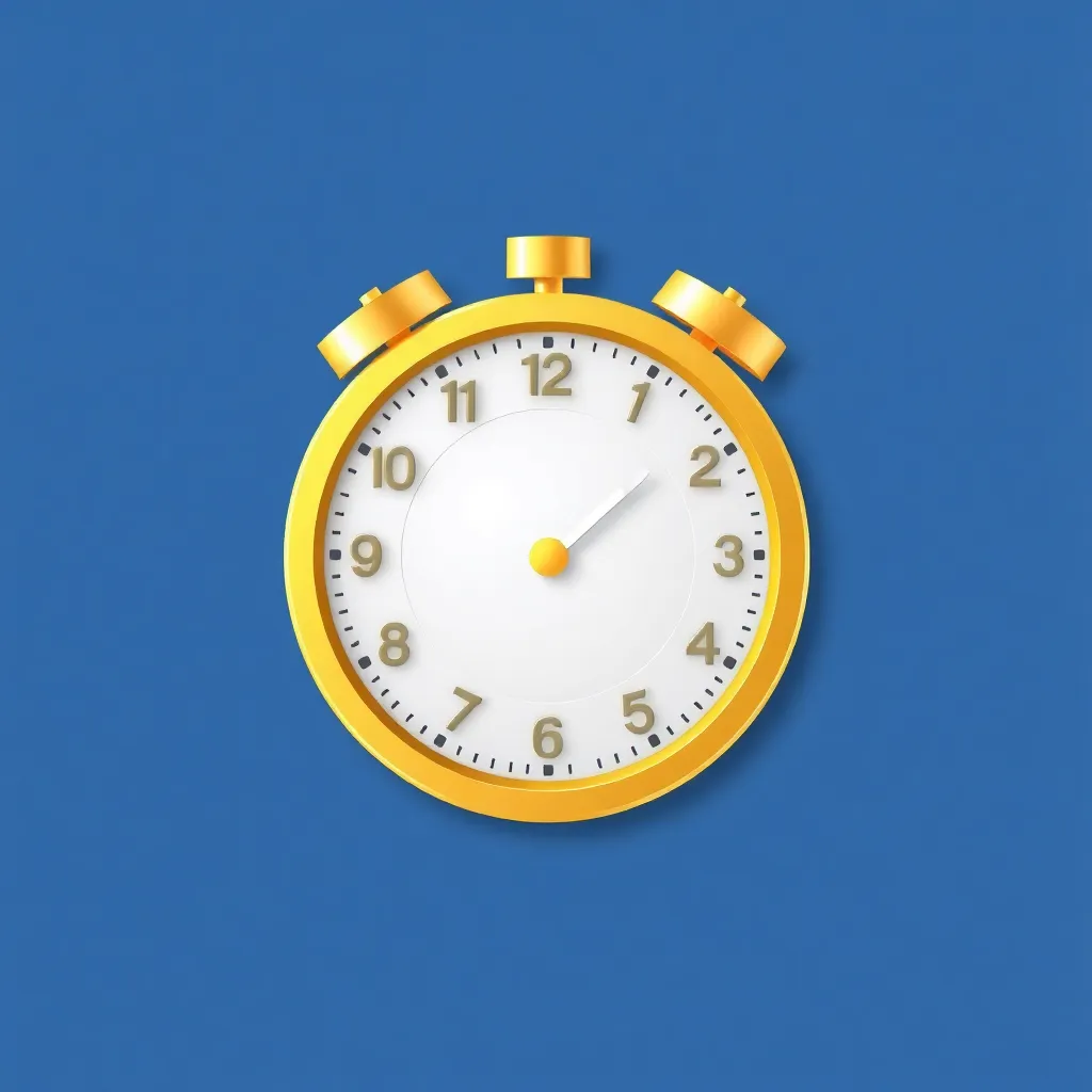 Clock icon in gold and white