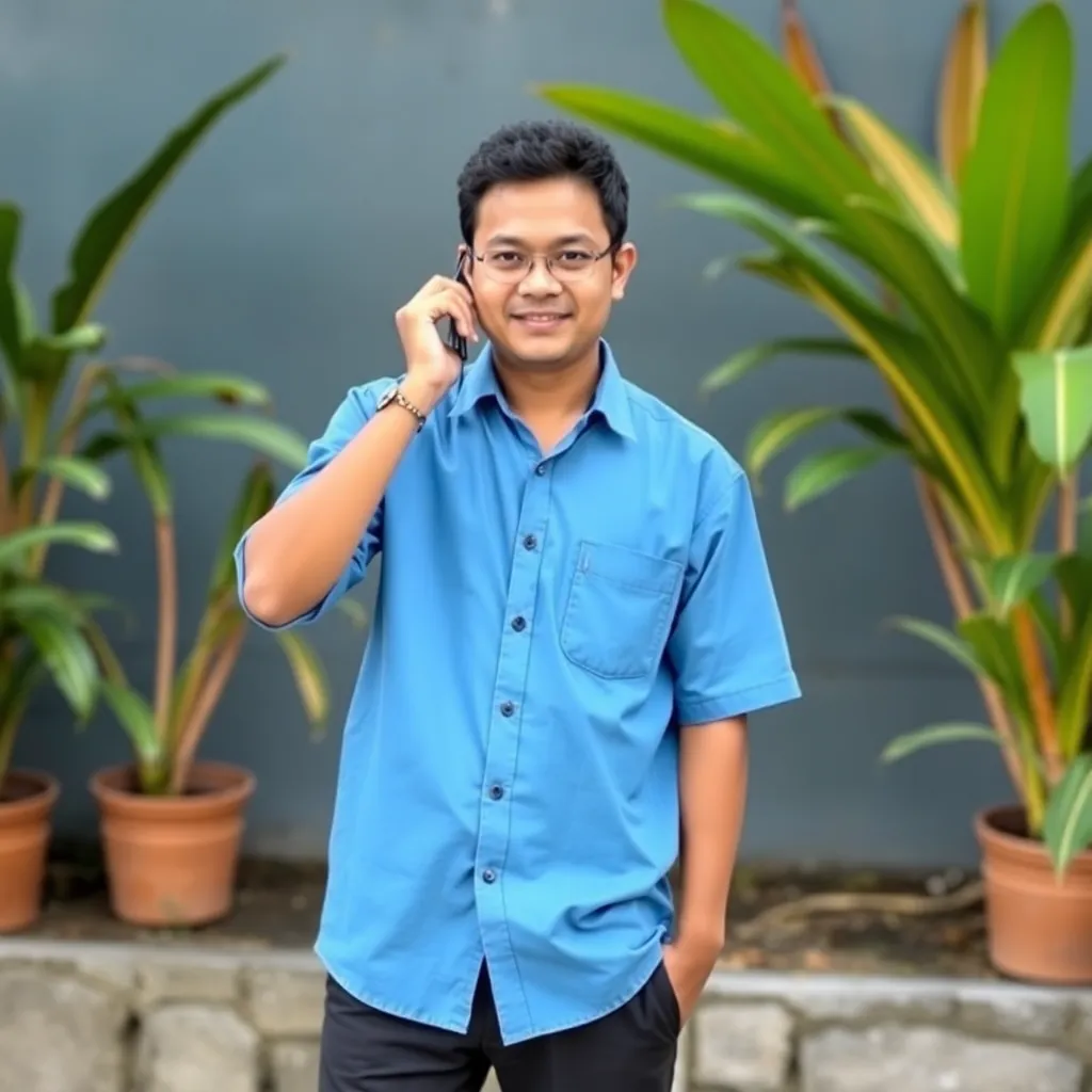Blue work shirt with professional tailoring and quality fabric