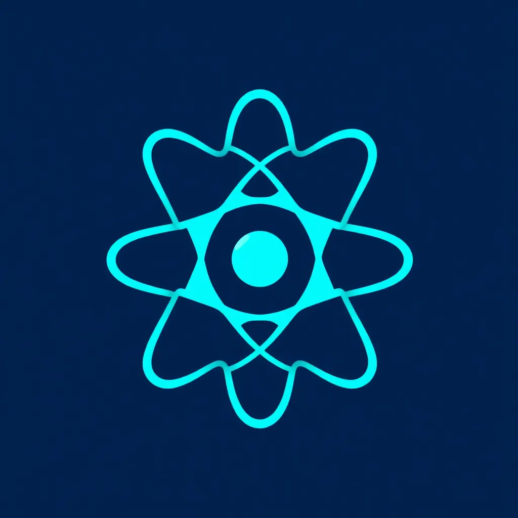 React logo icon with blue atom symbol representing frontend framework