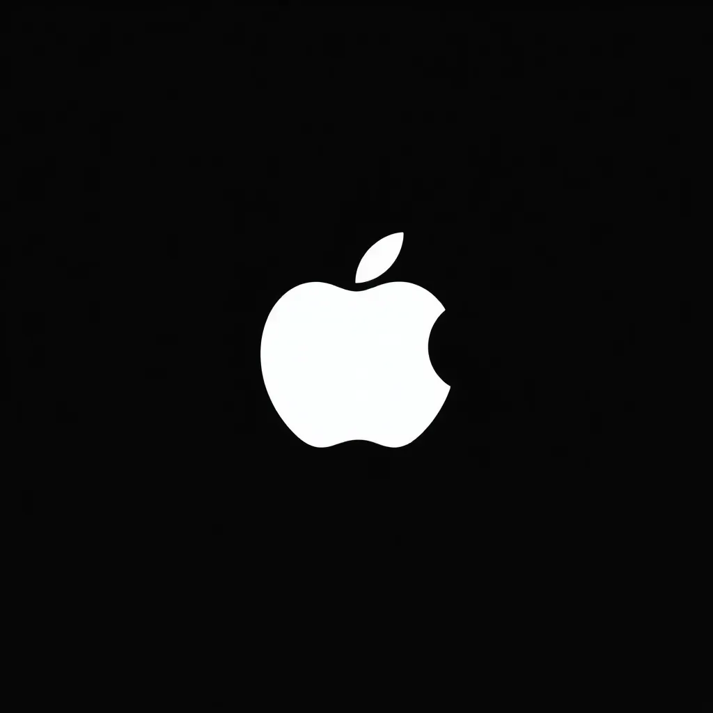 macOS logo white on black background