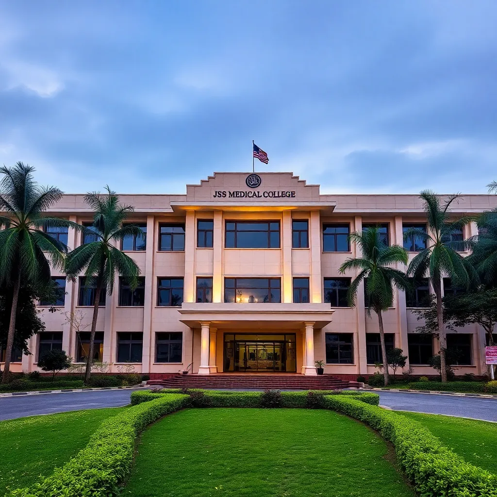 JSS Medical College building in Mysuru