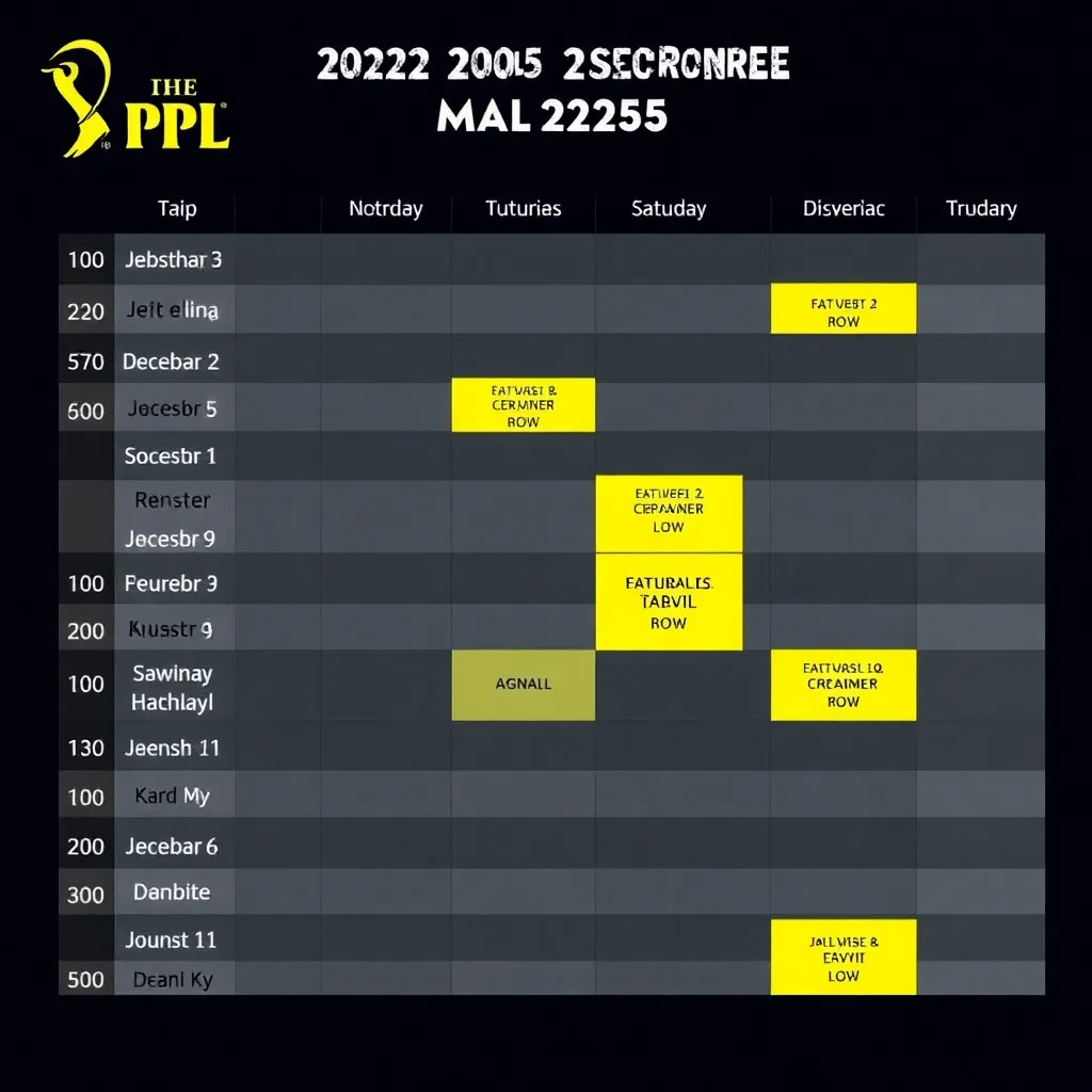 Calendar showing revised IPL 2025 schedule with postponed matches highlighted