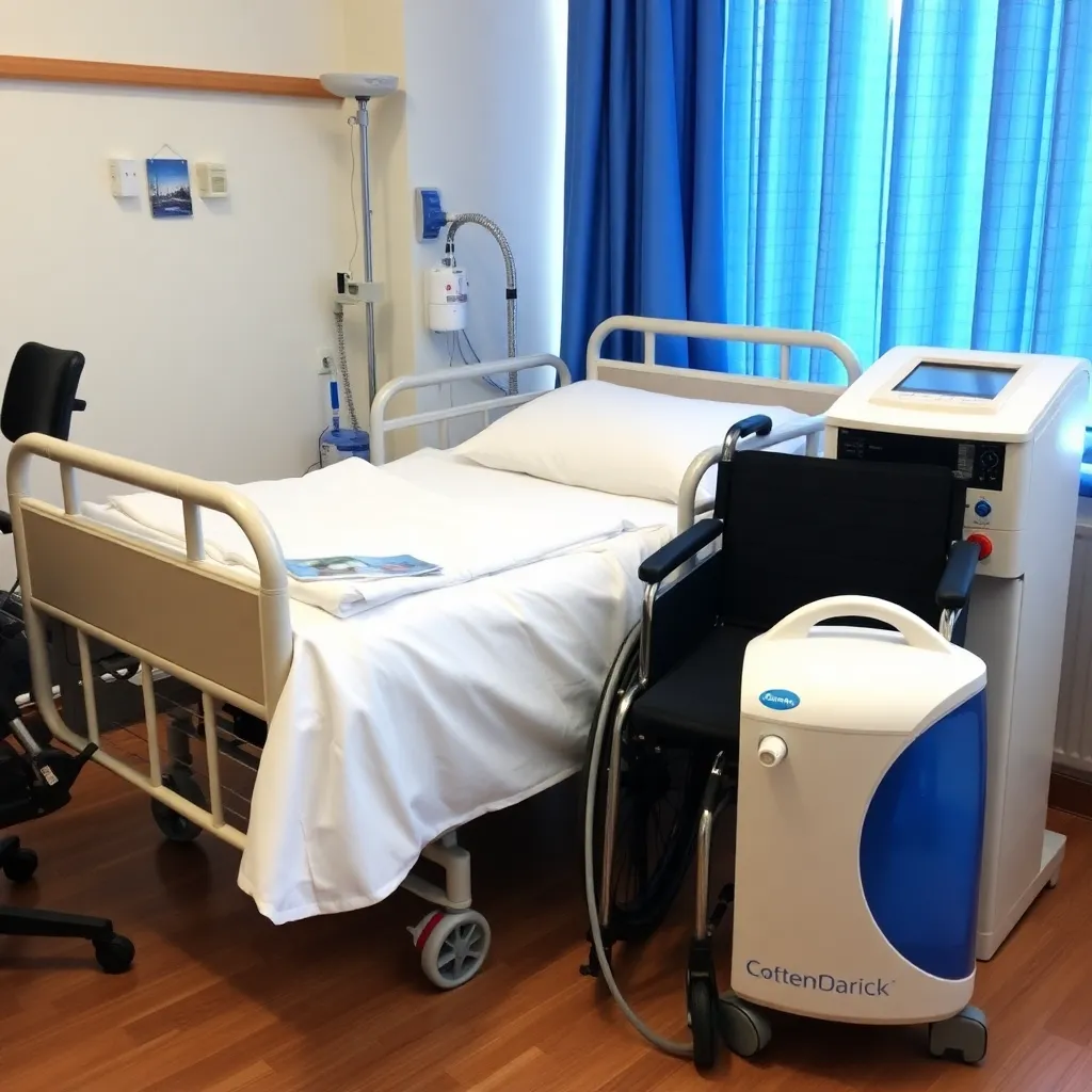 Caregiver reading to elderly man