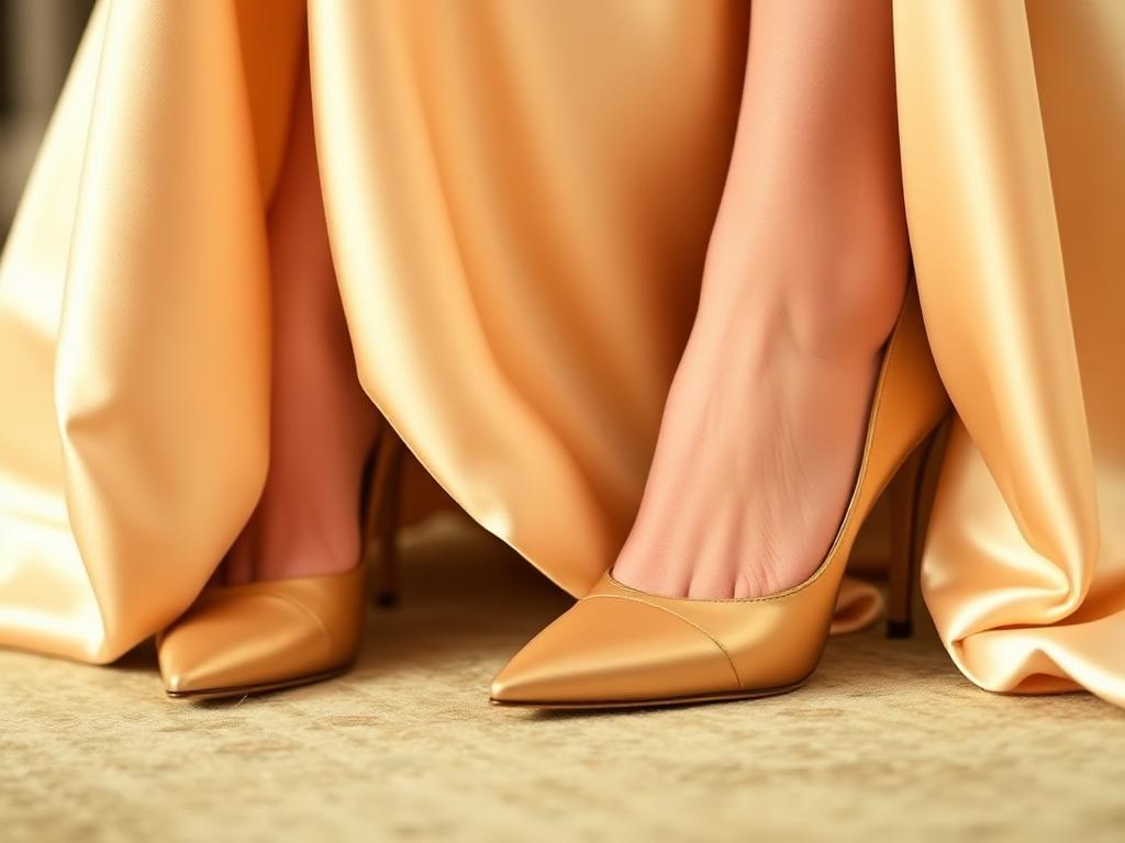 Satin pumps