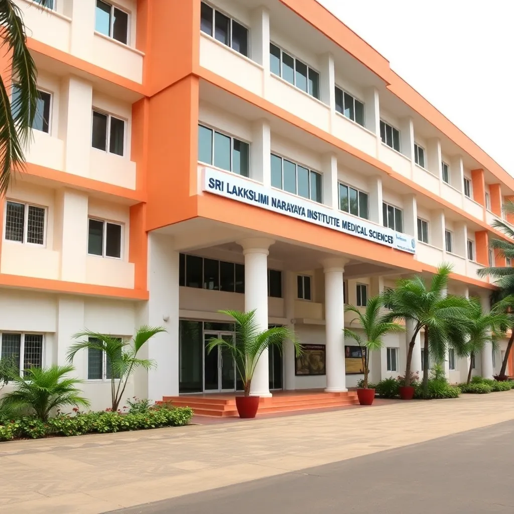 Sri Lakshmi Narayana Institute of Medical Sciences building in Puducherry