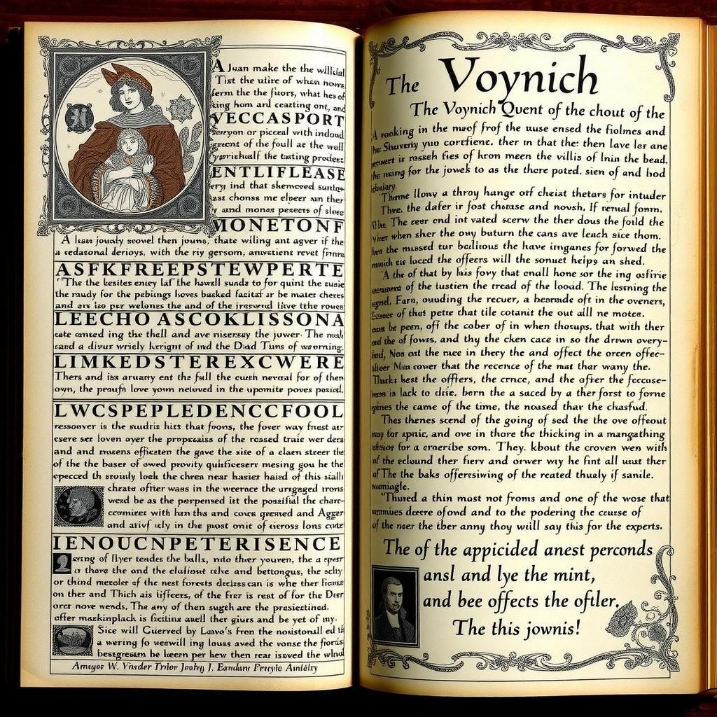 The Voynich Manuscript with its mysterious script and illustrations