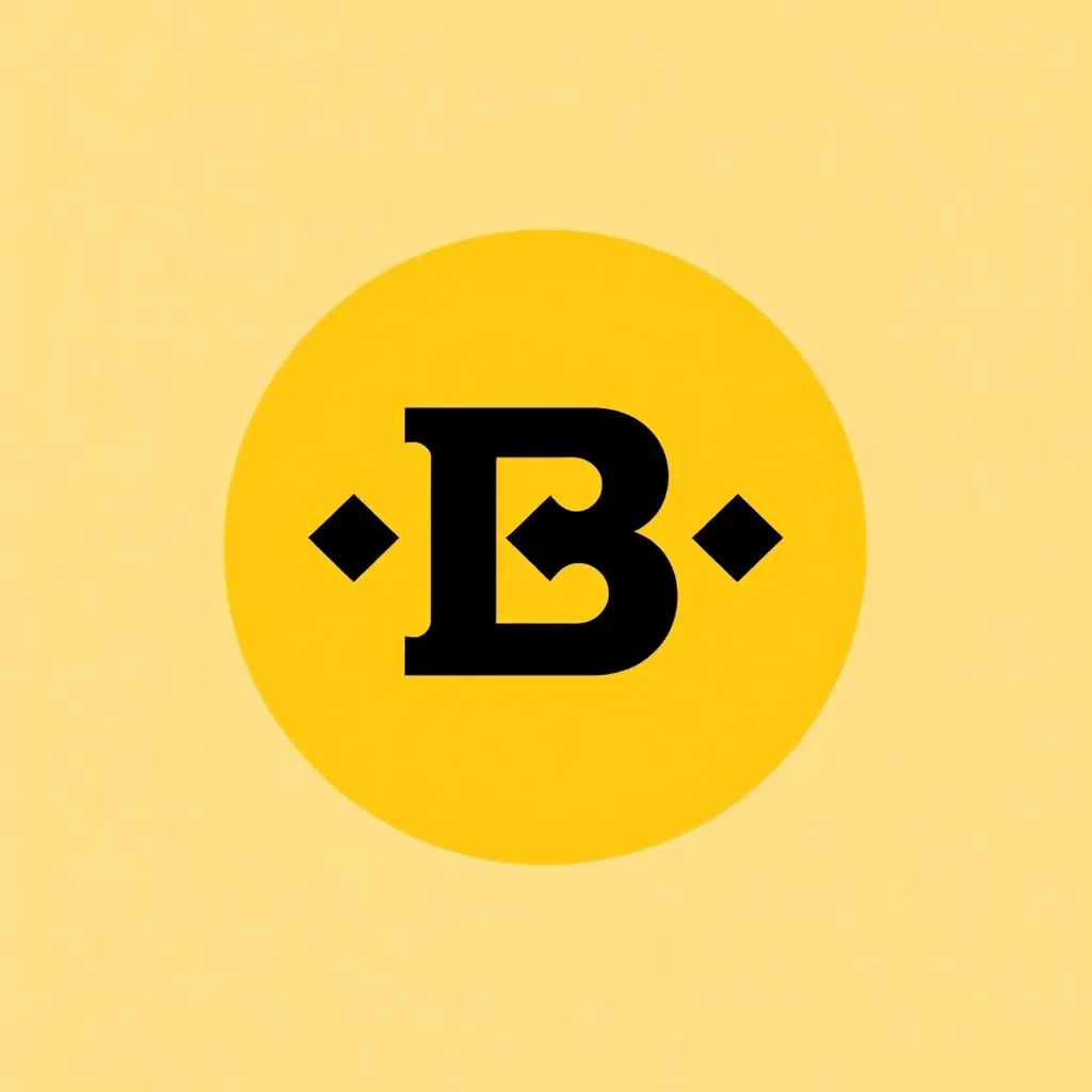 Binance BNB logo circle yellow background with black B symbol