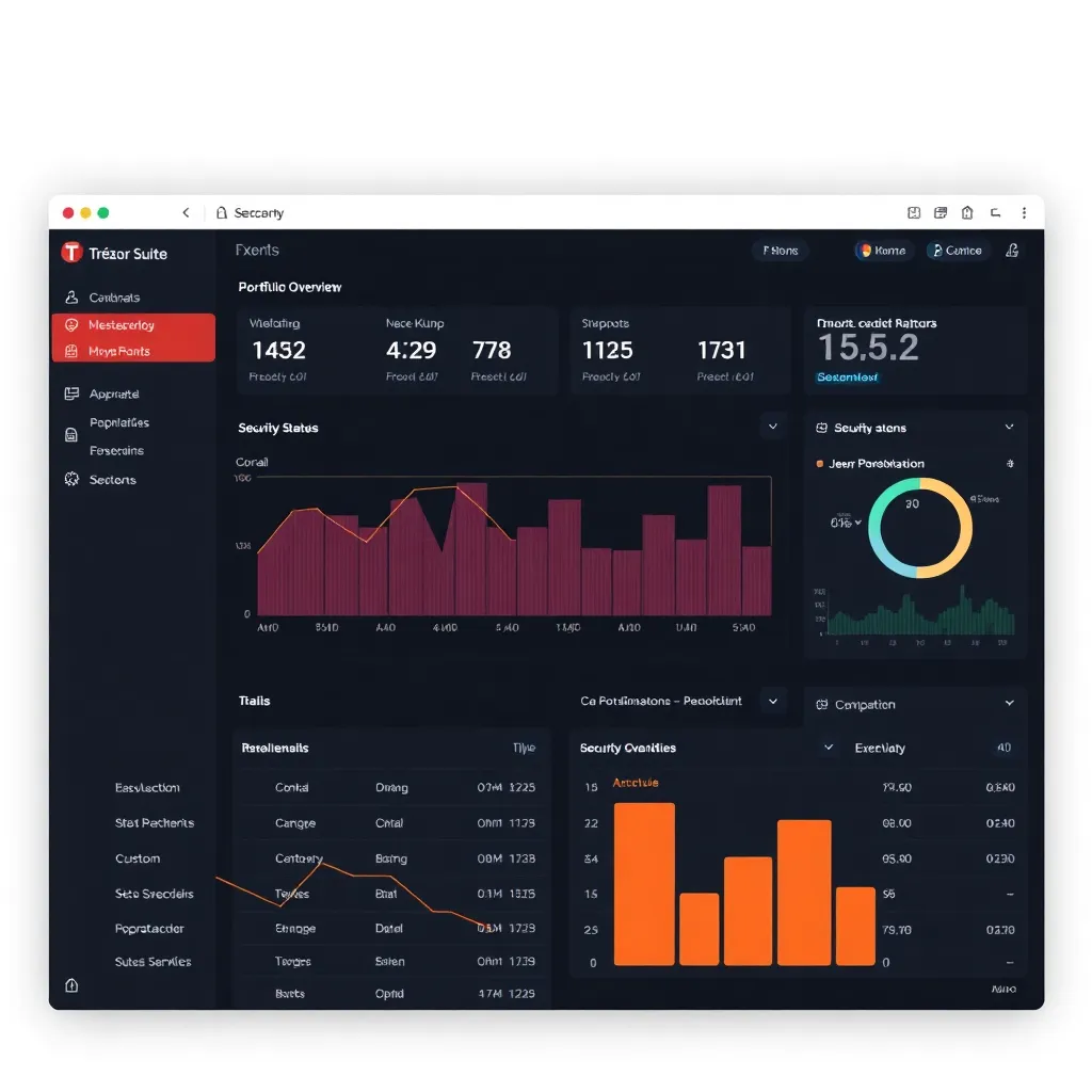 Screenshot of Trézor Suite dashboard showing portfolio overview and security status