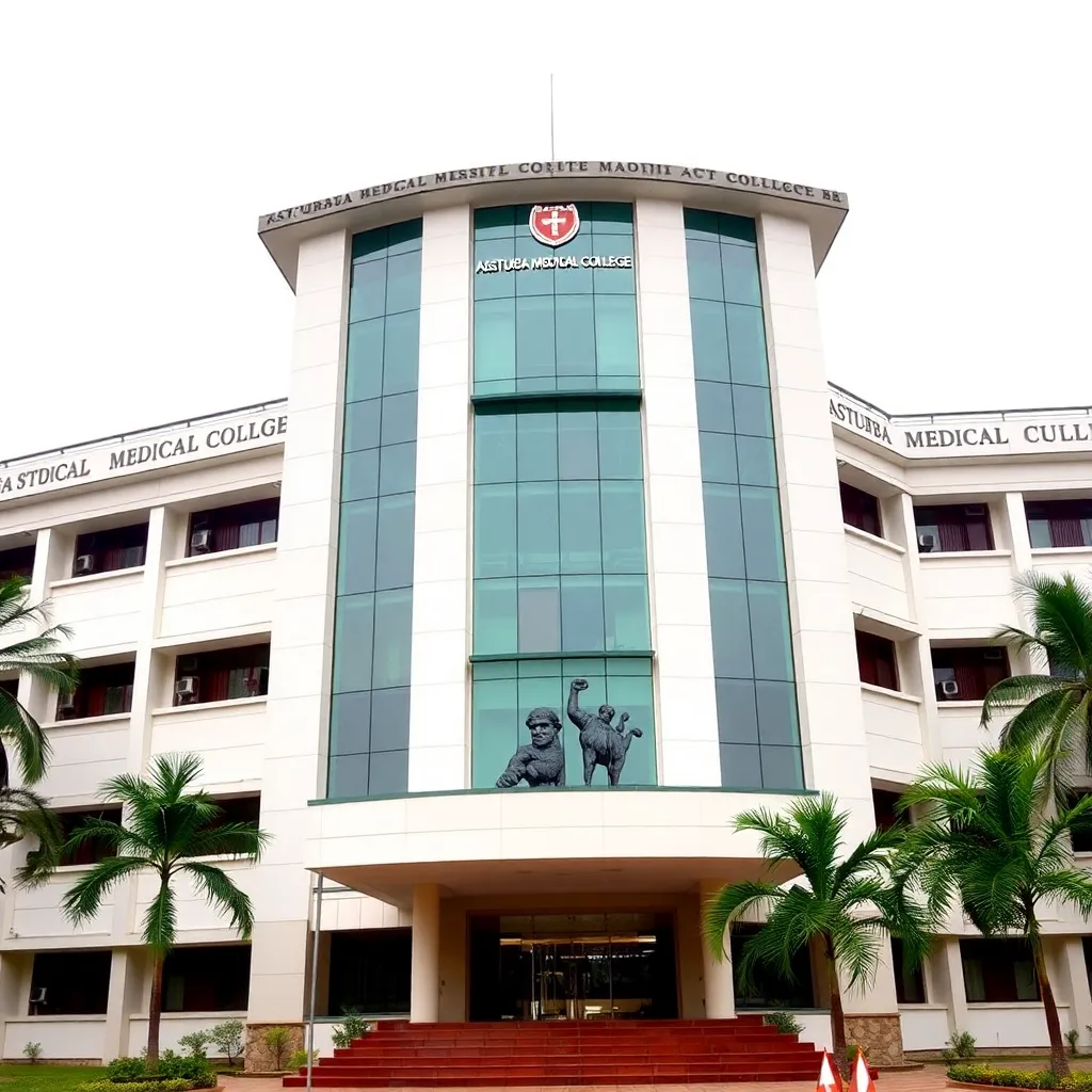 Kasturba Medical College building in Mangalore