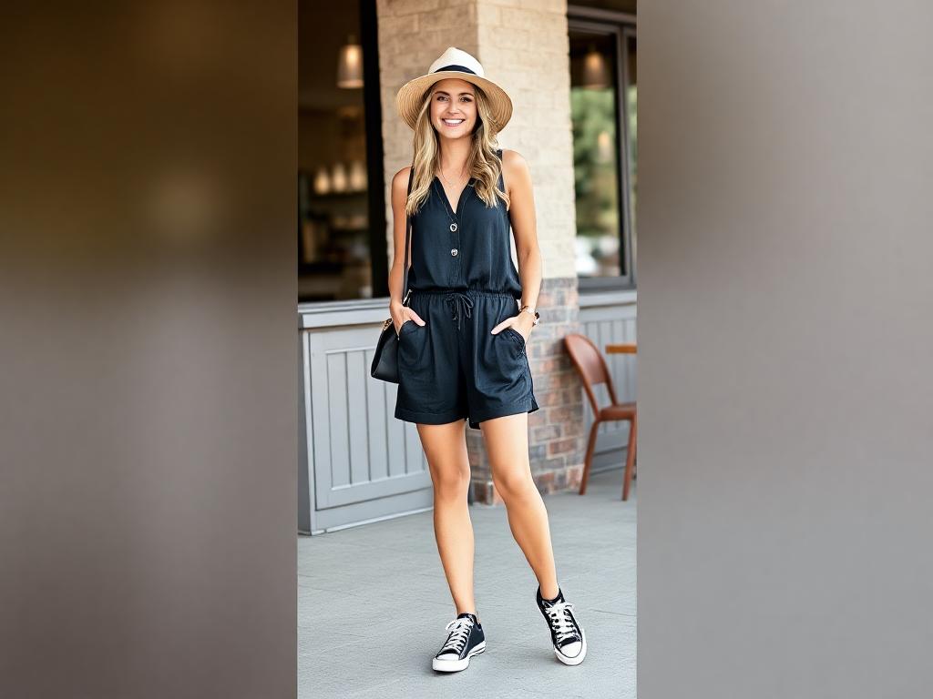 Romper with Sneakers