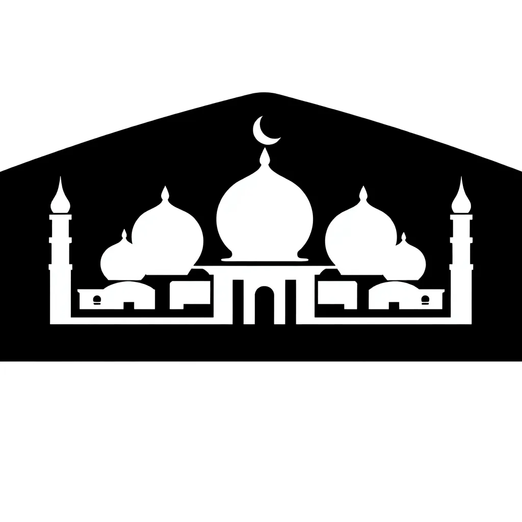 Logo Ibadah hijau dengan tulisan