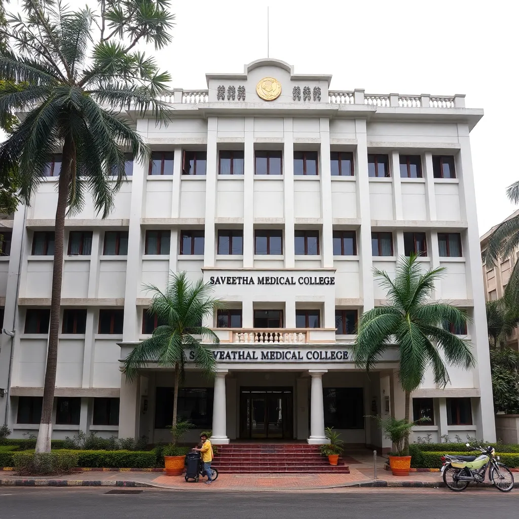 Saveetha Medical College building in Chennai