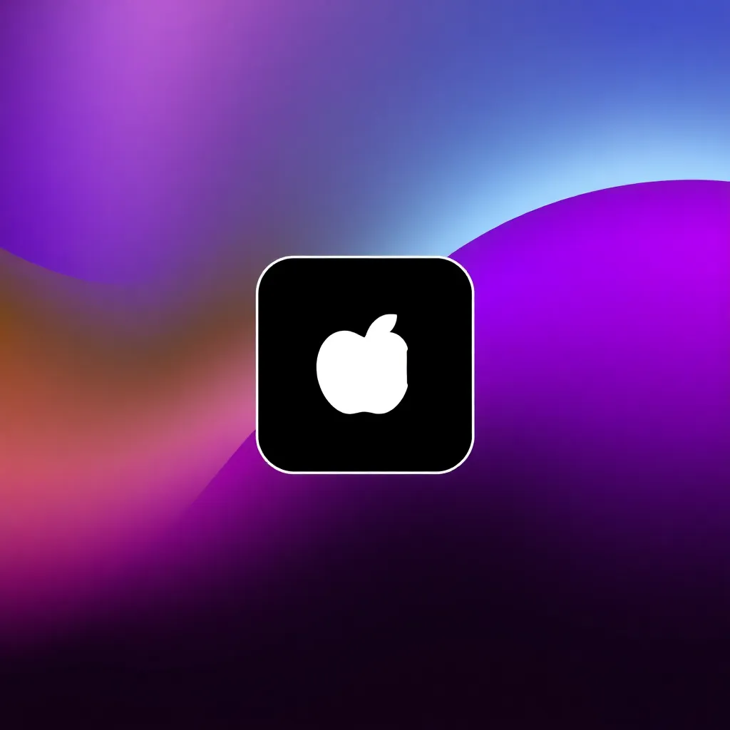 macOS logo white on black background