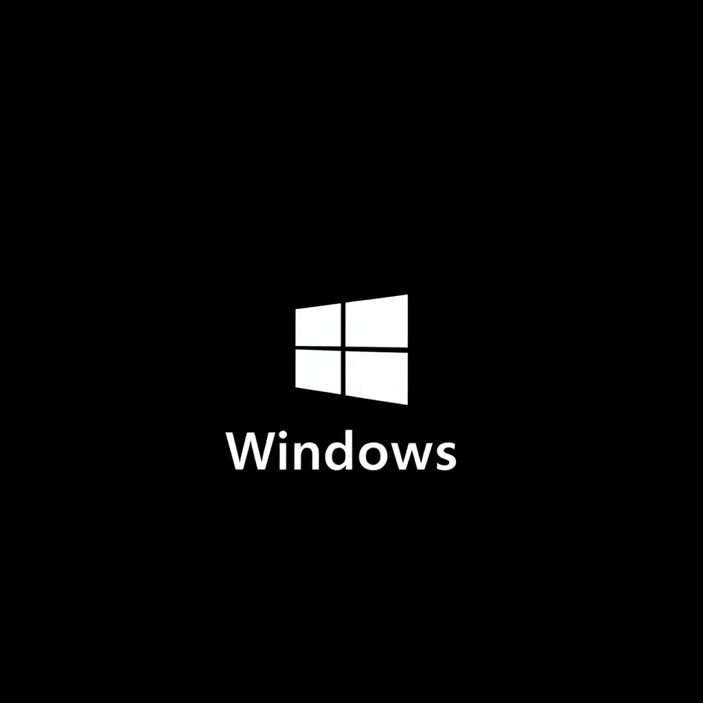Windows logo white on black background