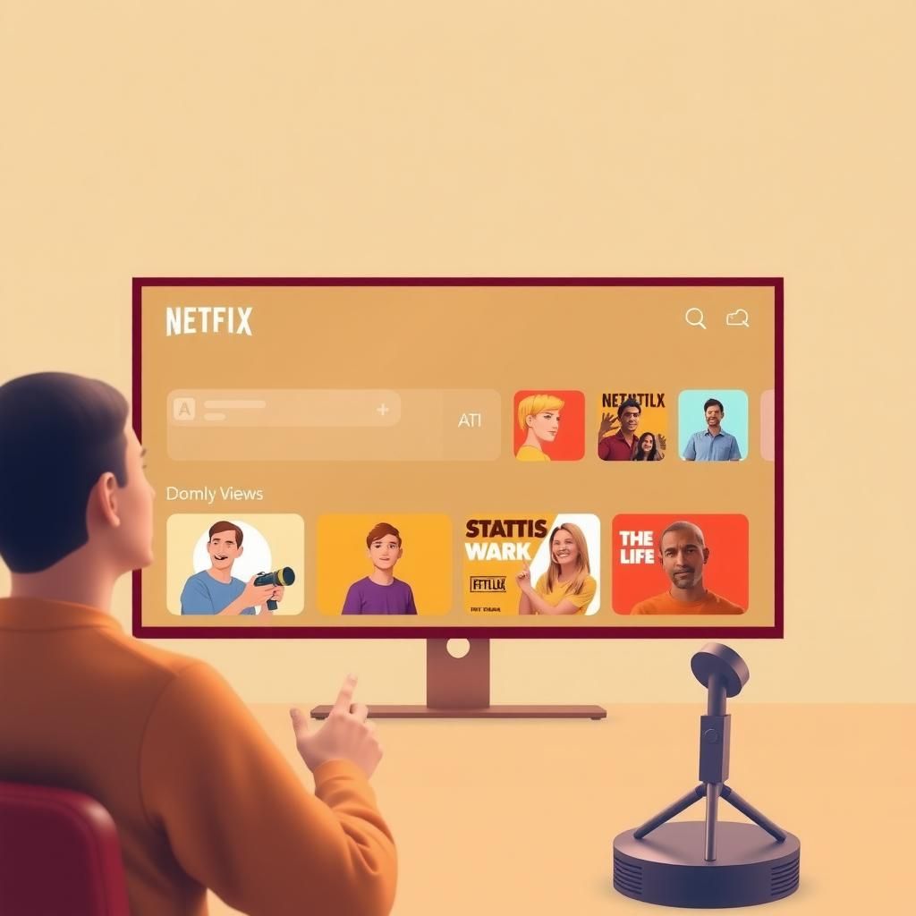 AI recommending personalized content on a streaming platform