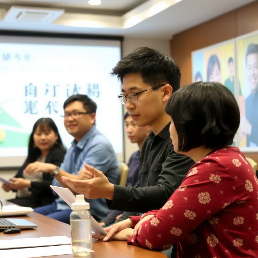 Adults engaged in a DevOps workshop