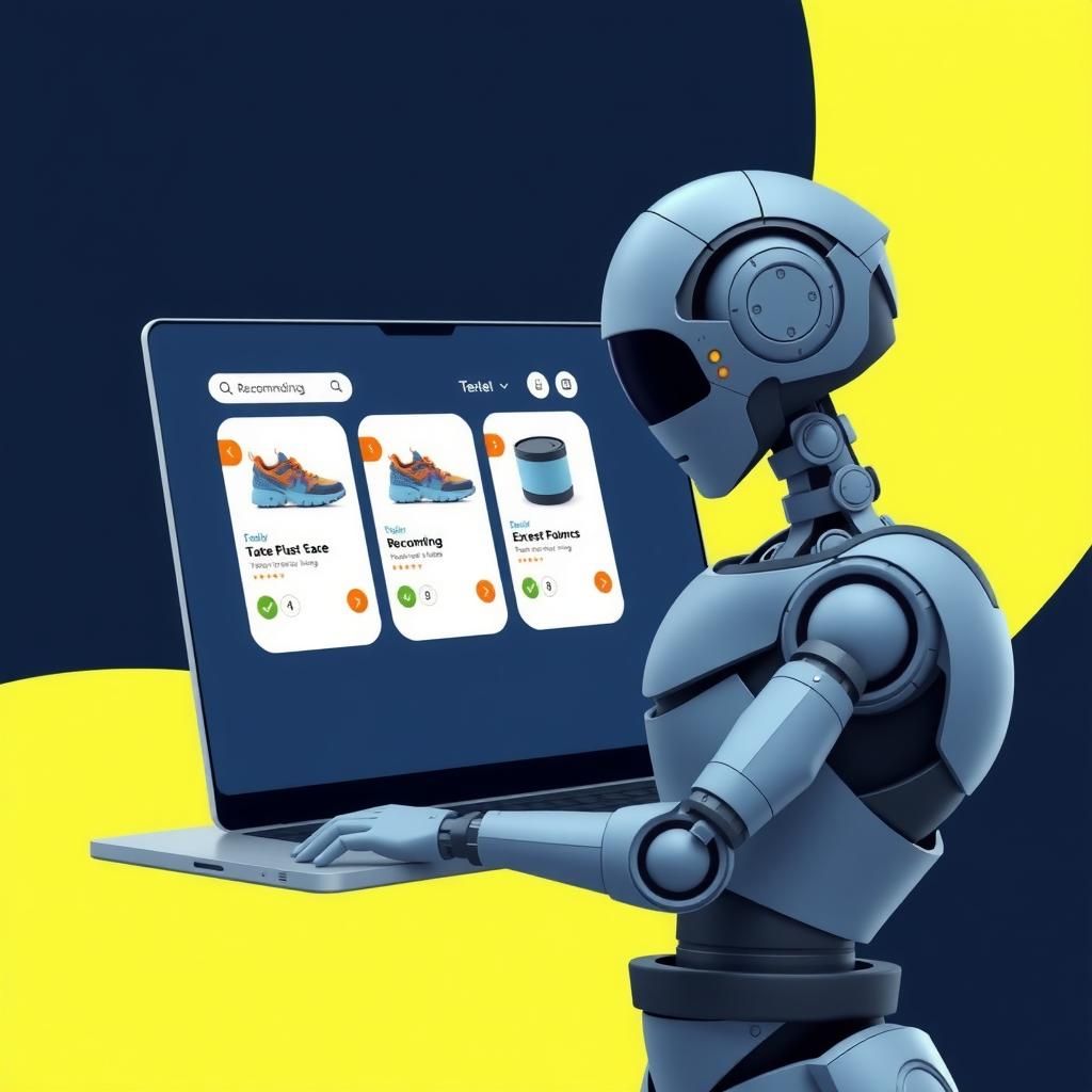 AI recommending products on an e-commerce platform