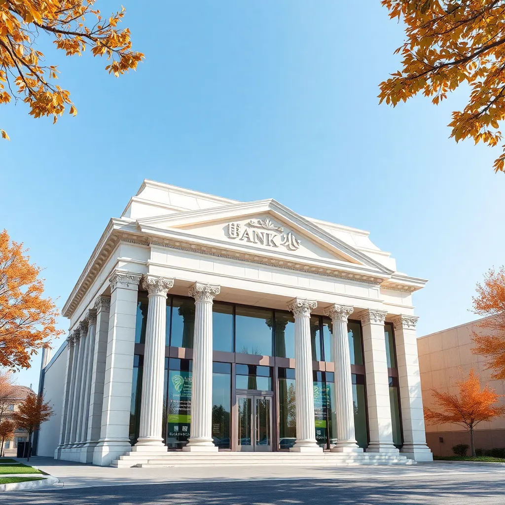 Image of a bank building with modern architecture